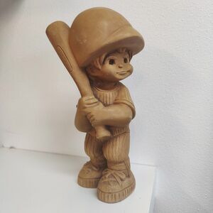 1970s Bill Mack's Fannykins 'Slugger' Figurine - Vintage Chalkware Baseball #1